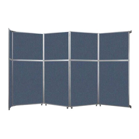 Versare Operable Wall Folding Room Divider 15'7" x 10'3/4" Ocean Fabric 1070415-1